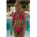 Купальник Delilah Pink Beach Bunny с цветами и стразами в розовом цвете