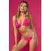 Купальник Delilah Pink Beach Bunny с цветами и стразами в розовом цвете