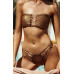 Золотой купальник Evie Bandeau Glitter Nude Beach Bunny