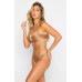 Золотой купальник Evie Bralette Glitter Nude Beach Bunny