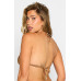 Бикини Evie Triangle Glitter Nude Beach Bunny золотого цвета со стразами